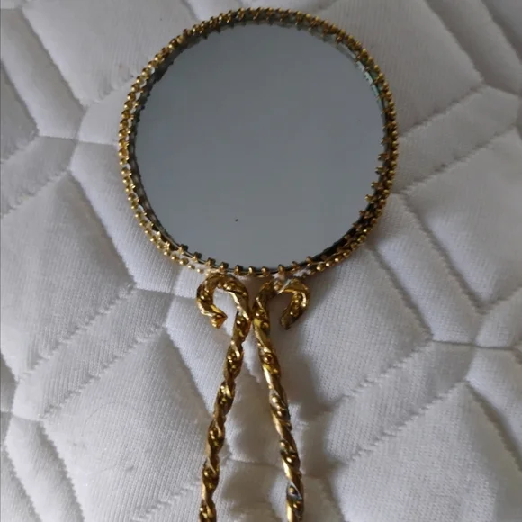 Vintage Limoges Fragonard Signed Hand Painted Mirror - Picture 2 of 3